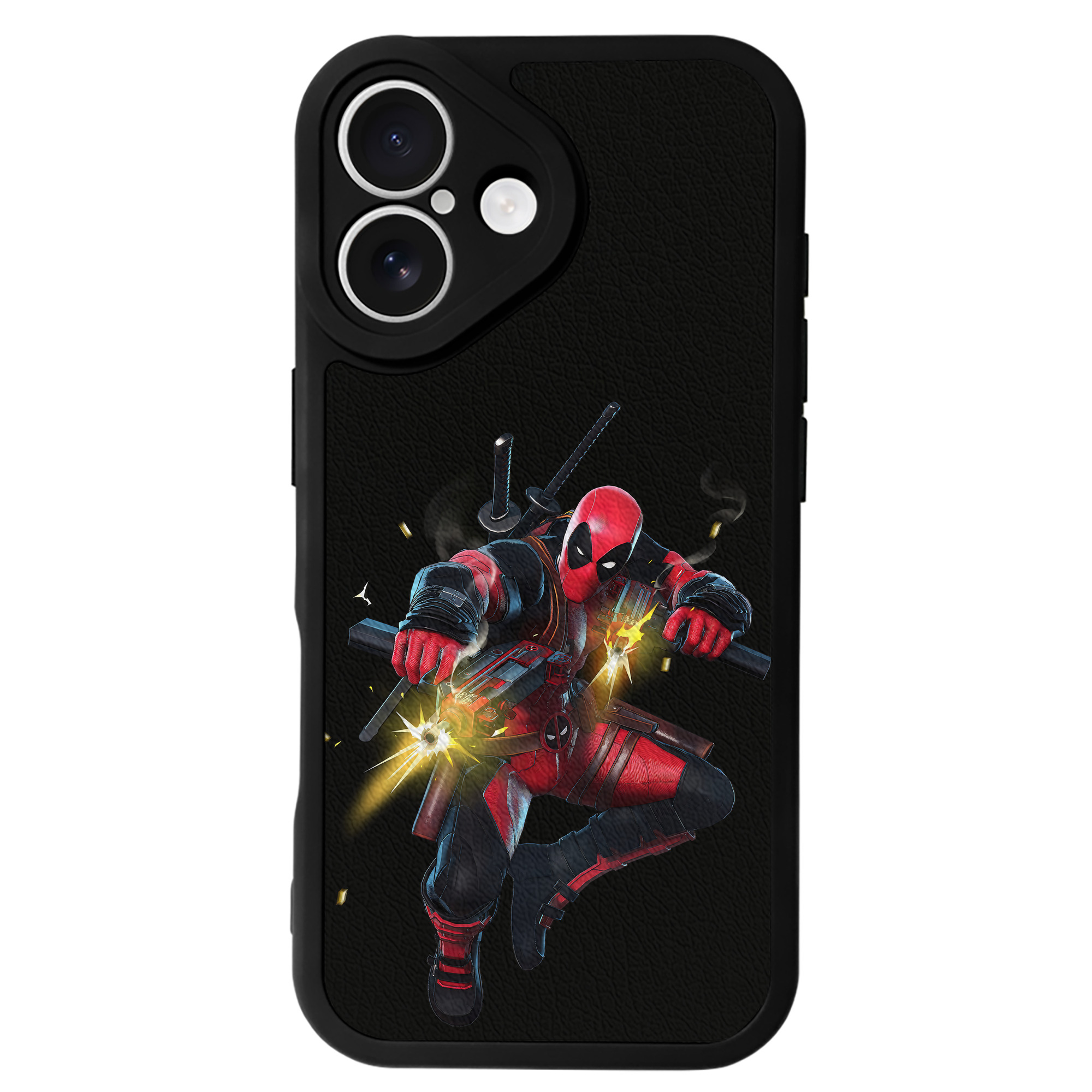 （画像用） Deadpool デッドプール 【iPhone 16シリーズ対応】シリコンスマホケース（レザー調） 材質：シリコン